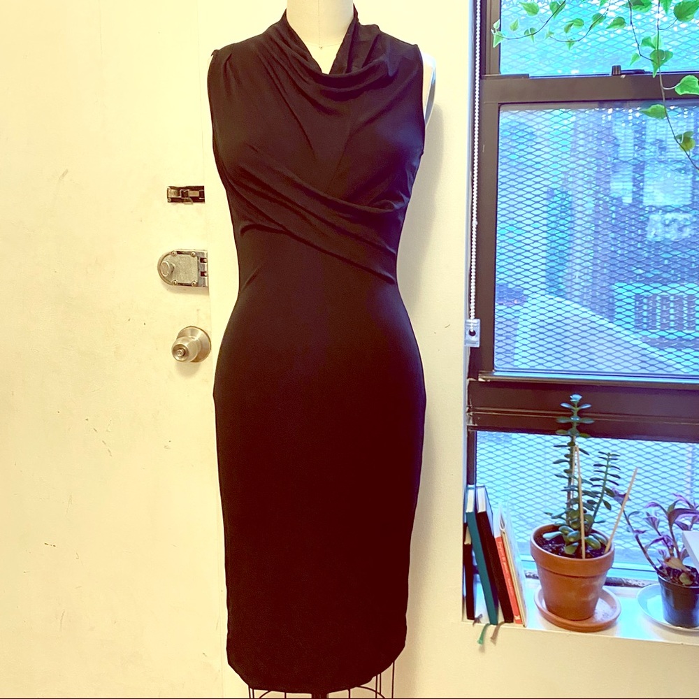 DVF slinky jersey black dress